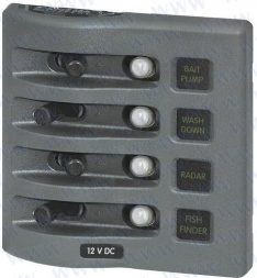 PANEL WD 12VDC CLB 4 POS GRAY