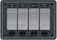 PANEL WATERPROOF 12VDC 4 POS. HORZ.