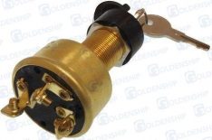 IGNITION STARTER SWITCH BRASS 3T-3POS W/