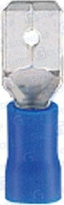 VINYL-INSULATED MALE DISCONNECTORS BLUE