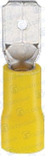 VINYL-INSULATED MALE DISCONNECTOR YELLOW