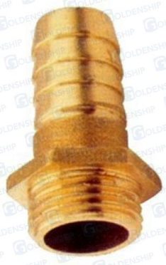 BRASS HOSE ADAP MALE 1/4" - 8MM (PACK 2)