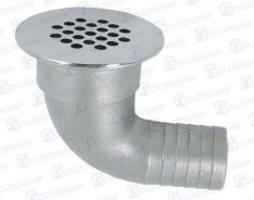 DRAIN GRATE W/BARB ADAPTER 90º 1-1/2"