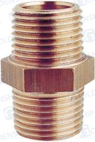 DOUBLE SCREW NIPPLE BRONZE 3/8"