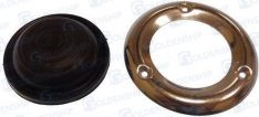 RUBBER CAP WITH S.S. FLANGE BLACK