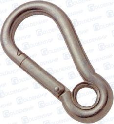 SPRING HOOK W/EYELET 5X50 MM (PACK 25)