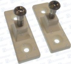 DECK HINGE PLATE NYLON WHITE (PACK 2)