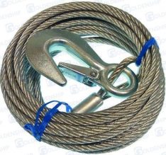 WINCH CABLE & HOOK DIA.5MM*6M