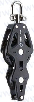 90MM SINGLE FIDDLE/BECKET/ SWIVEL SHACKL