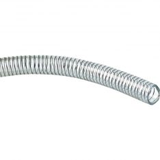 Klar slange m/stålspiral 19mm, rulle 50m